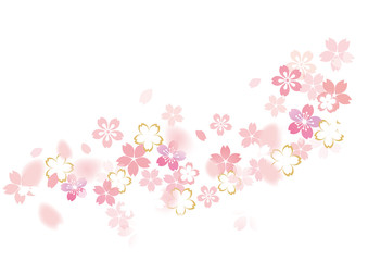 桜 フレームふわり 下  白