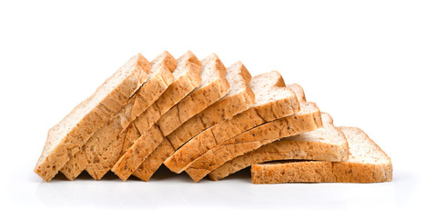 sliced bread isolated on white background