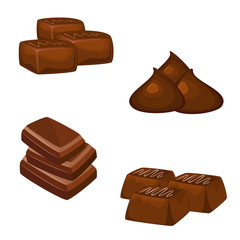 Different tasty chocolates.