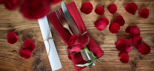 Romantic still life for valentines day
