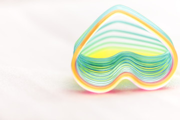 Rainbow-colored heart-shaped