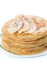 thin delicious pancakes in a plate