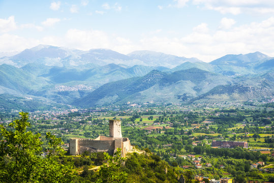 Italy, Lazio, Province Of Frosinone, Cassino With Rocca Janula