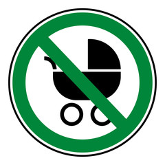 Verbotsschild Icon - Kinderwagen abstellen verboten