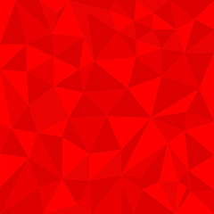 Abstract Red Polygonal Triangle Background. Vector Polygon which consist of triangles. Geometric background in Origami style.