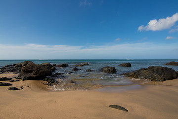 wave splashing on the sand beach at Koh Lanta Krabi Thailand