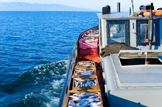 commercial fishery motorboat