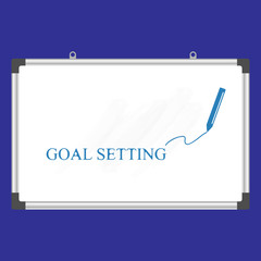 Blackboard. Business illustrations with the description:goal setting