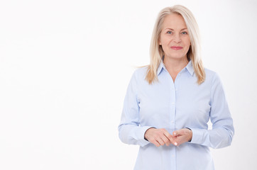 Portrait of a attractive business woman isolated