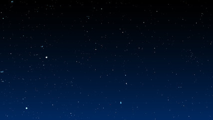 Bright stars on dark night sky. Vector