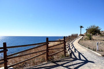 Wooden  PAthway along spanish coastline