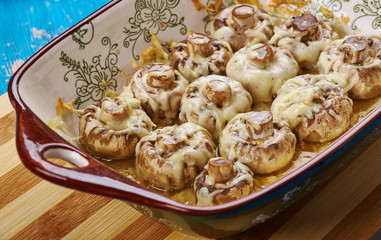 baked mushrooms with cheese