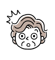 シニア女性：顔、表情
