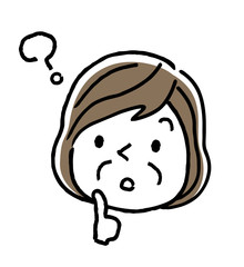 シニア女性：顔、表情
