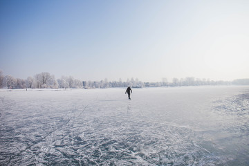 Winter Schlittschuhlaufen