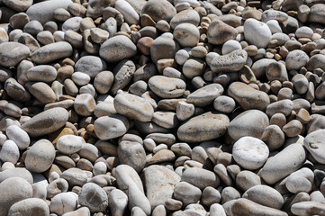 Gravel on a beach in Croatia background