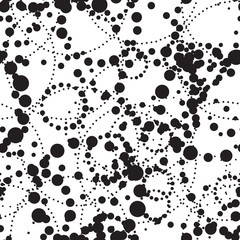 Polka Dot Seamless Pattern. Seamless Background with small circle pattern. Retro vector background or pattern. Casual stylish black circletexture on white background. Vector Background.