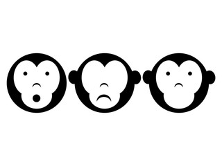 Three monkeys - hear no, see no, do not say