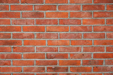 Background of old vintage red brick wall