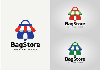 Bag Store Logo Template Design Vector, Emblem, Design Concept, Creative Symbol, Icon