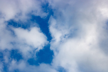 Blue sky with white clouds. Abstract background