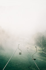 Туманное утро в горах