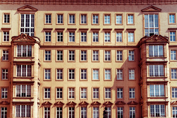 antique building view of Market Place Leipzig, Germany