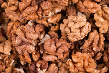 Background of peeled walnut