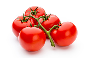 Tomato isolated on white background.