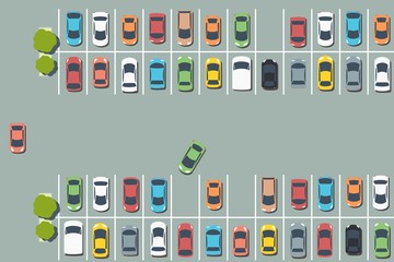 Parking lot illustration © Tupungato