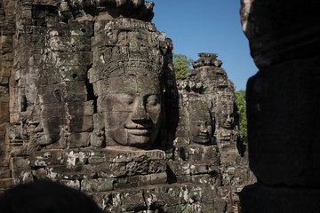 Obraz premium amazing mural in the temple of cambodia, insane how they build this