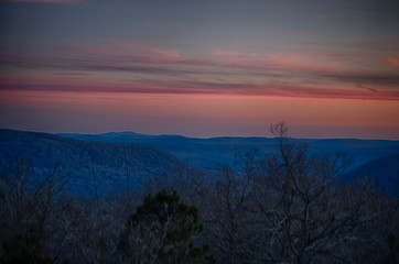 Sunset on the Ozark Hills