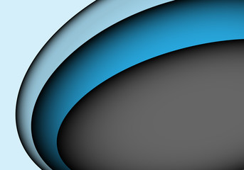 Abstract blue curve overlap on gray background design modern futuristic vector illustration.