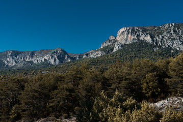 The night comes on the Verdon Gorge