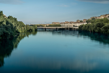 Fototapeta na wymiar The Rhône in Lyon