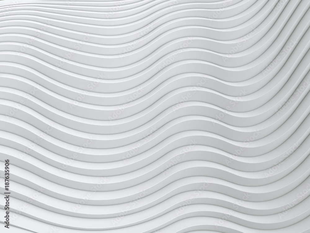 Poster Wave band abstract background surface 3d rendering
