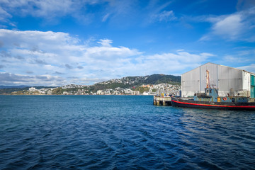 Wellington harbour docks, New Zealand