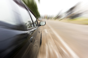 Obraz na płótnie Canvas Car speed, concept of travel.