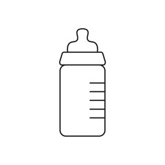 baby bottle with pacifier icon- vector illustration