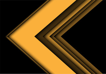 Abstract yellow arrow on black design modern futuristic background vector illustration.