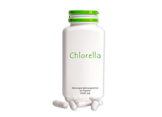 Chlorella Vitamindose isoliert