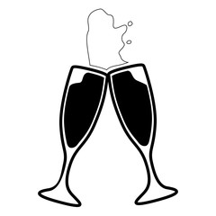 Pair of cocktail glasses