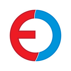 letter e logo ellipse