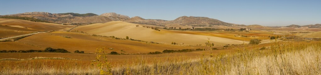 Obraz premium Panorama - Felder im Herbst - Andalusien