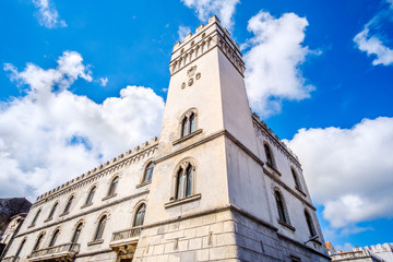 Fototapeta na wymiar white Palazzo della Bella palace in Vico Del Gargano - Apulia - Italy