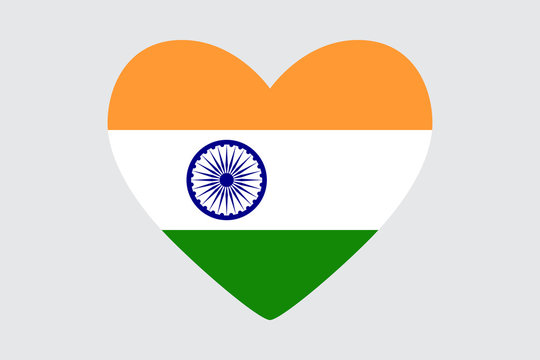 Heart of the colors of the flag of India.
