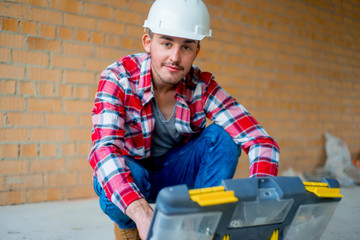 Worker on a consruction site
