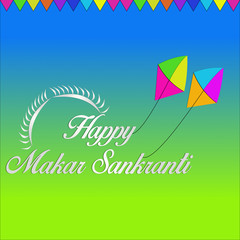 Happy makar Sankranti greetings with sun