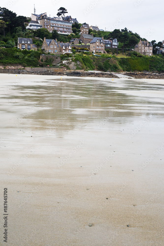 Poster sand beach Plage de Trestrignel in Perros-Guirec