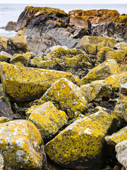 stones at coast of Gouffre gulf of English Channel